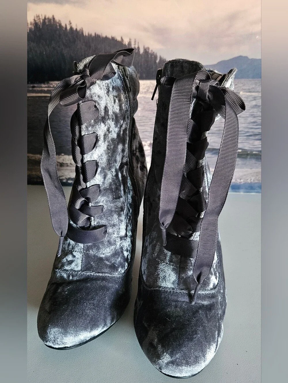 NWOT Bamboo Suede Ankle Boots